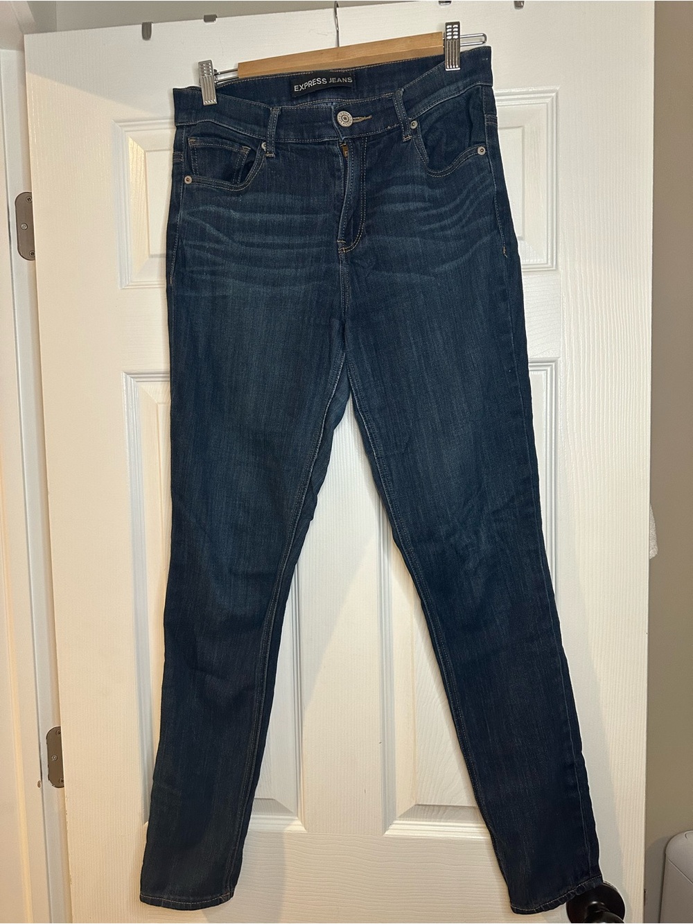 Express Dark Indigo Skinny Jeans for Women
